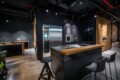 Modern kitchen design in luxury corporate housing.